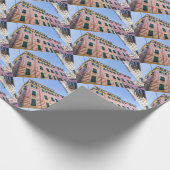 House facades Monterosso Cinque Terre Liguria Ital Cadeaupapier (Hoek)