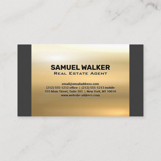 House Family Logo | Goud metaal Visitekaartje (Achterkant)