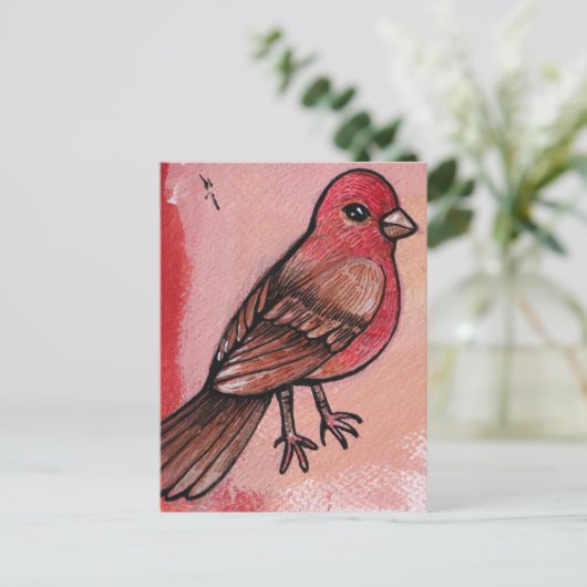 House Finch Briefkaart (Staand voorkant)