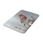 House Finch in Snow - Originele foto Badmat (Gekanteld)