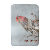 House Finch in Snow - Originele foto Badmat (Voorkant Verticaal)