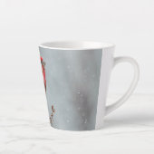 House Finch in Snow - Originele foto Latte Mok (Rechts)