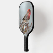 House Finch in Snow - Originele foto Pickleball Paddle (Links)