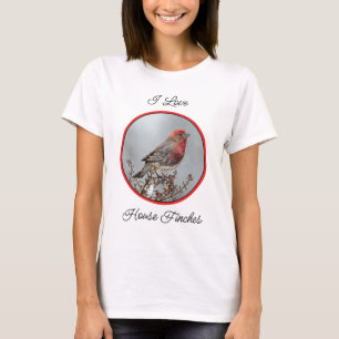 House Finch in Snow - Originele foto T-shirt