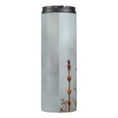 House Finch in Snow - Originele foto Thermosbeker (Achterkant)