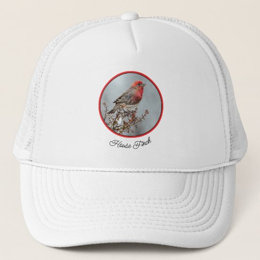 House Finch in Snow - Originele foto Trucker Pet (Voorkant)