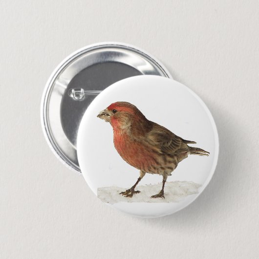 House Finch Ronde Button 5,7 Cm (Voorkant /achterkant)