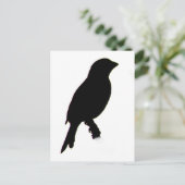 House Finch silhouette Briefkaart (Staand voorkant)