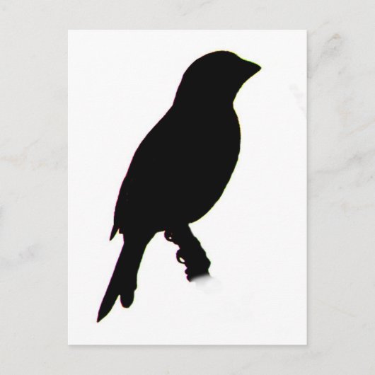 House Finch silhouette Briefkaart (Voorkant)