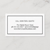 House Fixes Logo | Achtergrond stenen muur Visitekaartje (Achterkant)