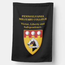 HOUSE FLAG w/'67 - '72 PMC SEAL & VIRTUE LOGOS