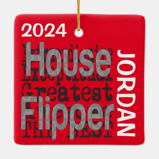 House Flipper Extraordinaire CUSTOM Keramisch Ornament (Achterkant)