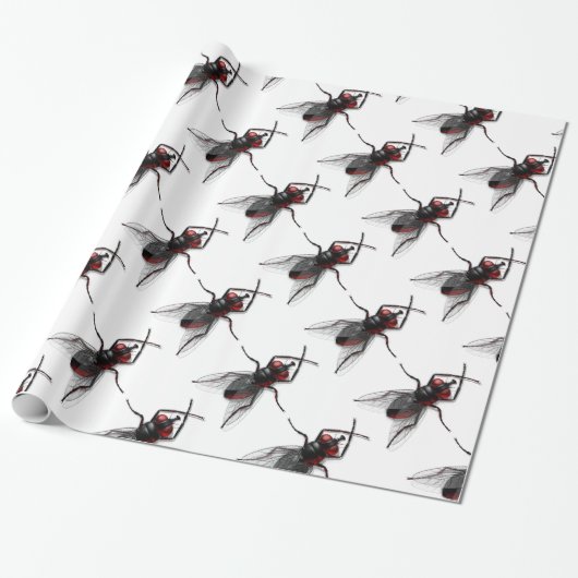 House Fly Cadeaupapier (Uitgerold)