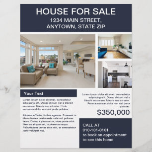 House for Sale Flyer met foto's