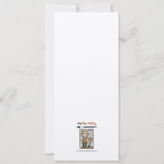 House Full of Love - Flat Frameable Kaart (Achterkant)