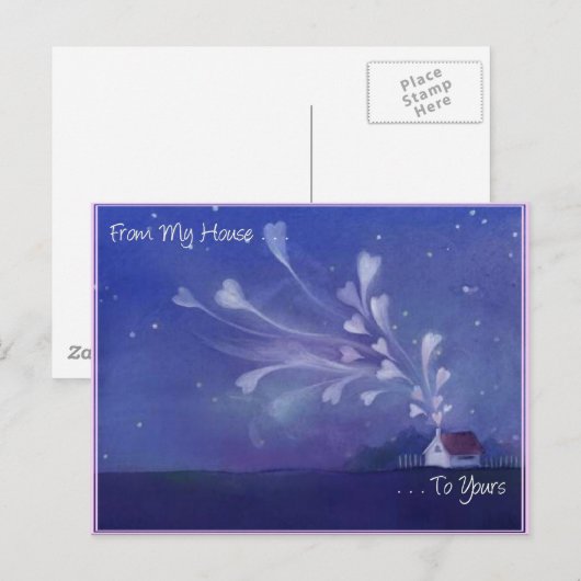 House Full of Love - Valentijn Feestdagenkaart (Voorkant / Achterkant)