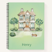 House & Garden Notebook – Elegant Illustration Notitieboek (Voorkant)