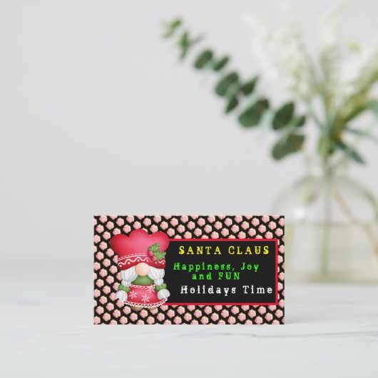 House Gnome Customize Color and Text Visitekaartje (Staand voorkant)