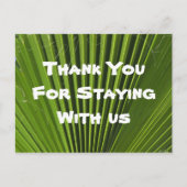 House Guest Bedankt Green Palm Leaf Appreciation Briefkaart (Voorkant)