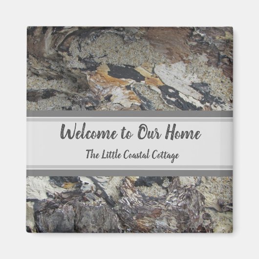 House Guest Driftwood Beach Photo Vacking Welcome Magneet (Voorkant)