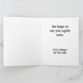 House Guest Hartelijk dank voor Lakeside Lake Home Bedankkaart (Binnen)