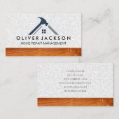 House Hammer Logo | Kranken | Hout Visitekaartje (Voorkant / Achterkant)