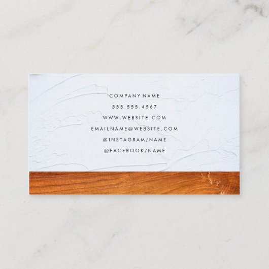 House Hammer Logo | Stucco Hout Visitekaartje (Achterkant)