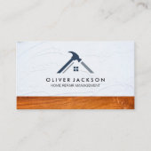 House Hammer Logo | Stucco Hout Visitekaartje (Voorkant)