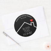 House Heart Custom Realtor Business Ronde Sticker (Envelop)