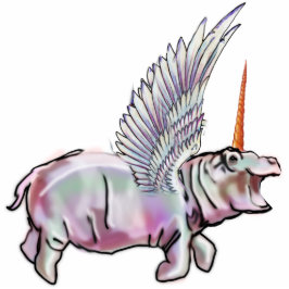 House HIppocorn Ornament Hanging Hippo Unicorn Peg Fotobeeldje Ornament