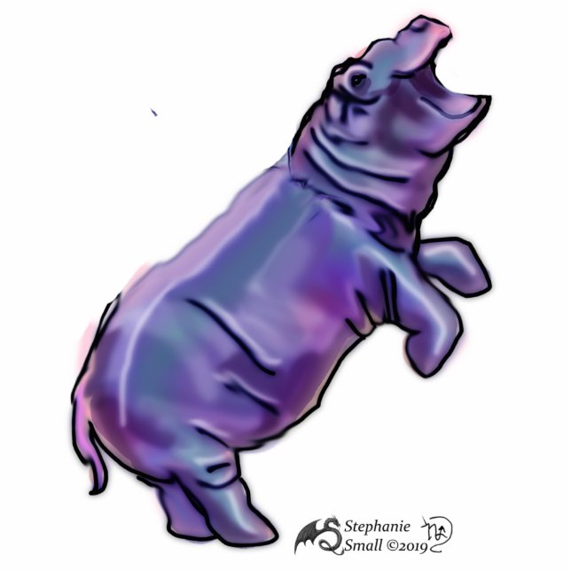 House HIppocorn scculpture Hippo Unicorn Peg Staand Fotobeeldje (Voorkant)