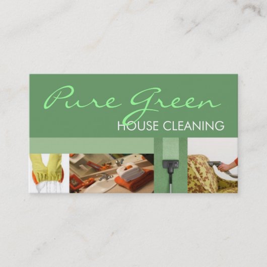 House Home Cleaning Housekeeping Service Visitekaartje (Voorkant)