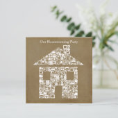 House Home Housewarming Fotoparty Uitnodiging (Staand voorkant)