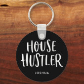 House Hustler Real Estate Personalized Agent Manne Sleutelhanger (Voorkant)