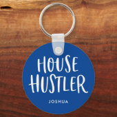House Hustler Real Estate Personalized Agent Manne Sleutelhanger (Voorkant)