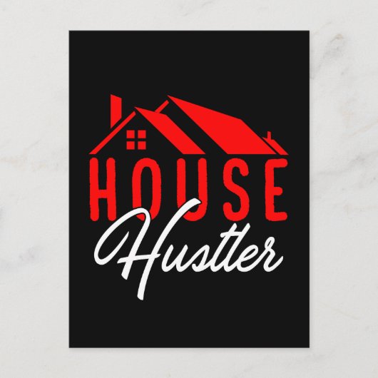 House Hustler Realtor Property Seller Briefkaart (Voorkant)