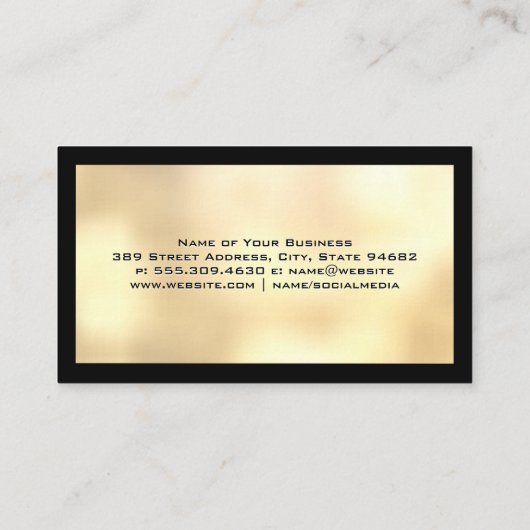 House Icon Metallic Visitekaartje (Achterkant)