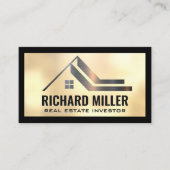 House Icon Metallic Visitekaartje (Voorkant)