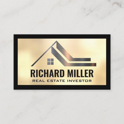 House Icon Metallic Visitekaartje (Voorkant)