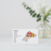 House in Hand Visitekaartje (Staand voorkant)