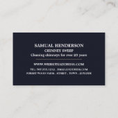 House in Night Portrait, Chimney Sweep Visitekaartje (Achterkant)