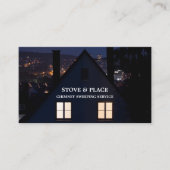 House in Night Portrait, Chimney Sweep Visitekaartje (Voorkant)