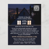 House in Night Portrait, Chimney Sweeping Service Flyer (Voorkant)