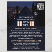 House in Night Portrait, Chimney Sweeping Service Flyer (Voorkant)