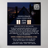 House in Night Portrait, Chimney Sweeping Service Poster (Voorkant)