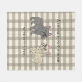 House is not a home without a dog fleece deken (Voorkant (Horizontaal))