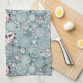 House Kat Pattern Theedoek (Quarter Fold)