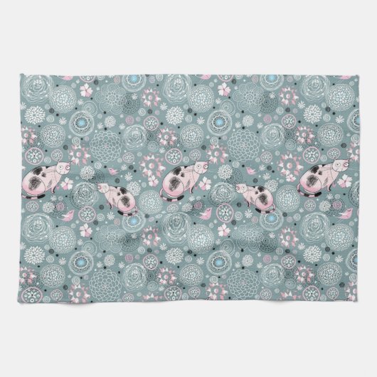 House Kat Pattern Theedoek (Horizontaal)