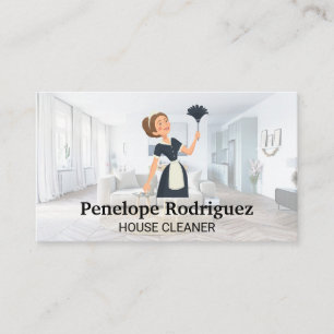 House Keeper Lady   Moderne woonkamer Visitekaartje