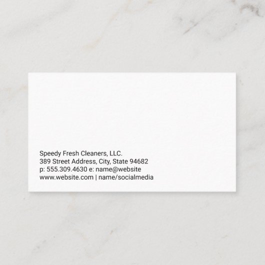 House Keeping Clean | Maid Window Washing Visitekaartje (Achterkant)